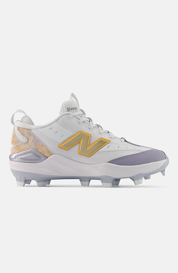 New Balance Men's 3000v8 Energy TPU Athletic Shoes - White/Fresh Air And Gold